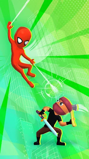 Gameplay screenshot 2 from Web Master: Stickman Superhero - Arcade game